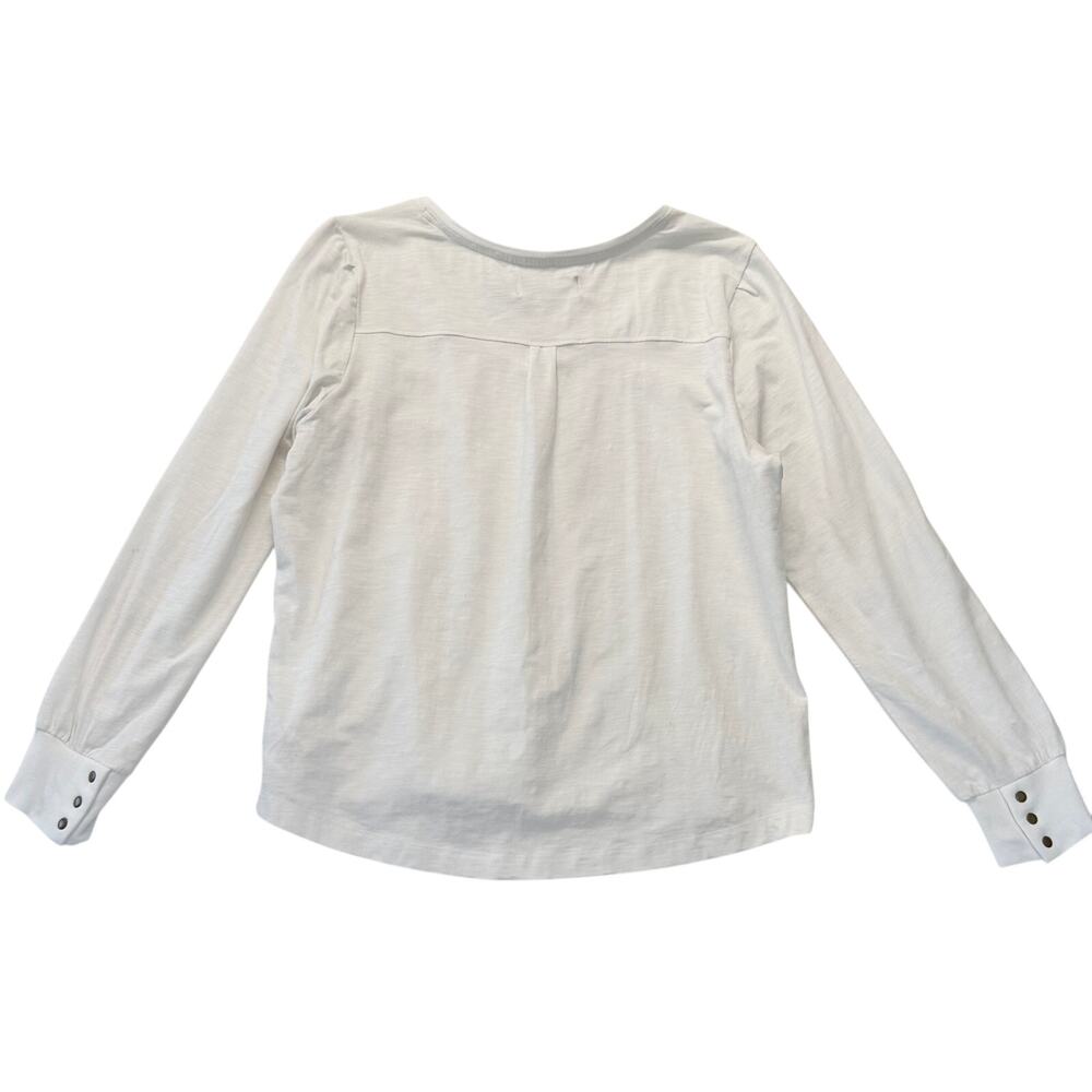 AVENTURA Organic Cotton Long Sleeve Shirt Women's Size L White Top - Picture 4 of 16